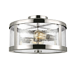 Потолочный светильник с цилиндрическим плафоном из прозрачного пузырькового стекла Feiss варинант исполнения - 1 | Loft Concept в Казани