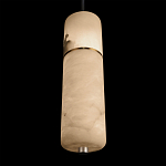 Подвесной светильник с цилиндрическим плафоном из белого алебастра Cryptocrystalline Stone варинант исполнения - 8 | Loft Concept в Казани