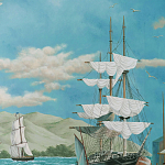 Обои ручная роспись Nantucket Crossing Brandt colourway on scenic paper варинант исполнения - 4 | Loft Concept в Казани