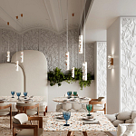 Подвесной светильник с цилиндрическим белым бетонным плафоном Terrazzo Light варинант исполнения - 3 | Loft Concept в Казани