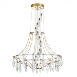 Люстра подвесная из металла с хрустальными прозрачными подвесками Quasar 81 варинант исполнения - 2 | Loft Concept в Казани