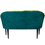 Диван двухместный из натурального бука зеленый с цветочным принтом Impressionism in Art варинант исполнения - 2 | Loft Concept в Казани