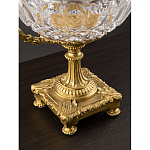 Чаша из рельефного стекла прозрачного цвета на бронзовой подставке Eden Garden варинант исполнения - 6 | Loft Concept в Казани