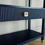 Стеллаж Elsa Dreams Blue со стеклянными полками и ящиком варинант исполнения - 2 | Loft Concept в Казани