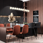 Подвесной линейный светодиодный светильник Crystal Globule Linear Hanging Lamp варинант исполнения - 3 | Loft Concept в Казани