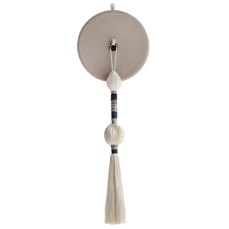 Аксессуар на стену диск из нитей Wall Decor White Thread Disc  Молочный в Казани | Loft Concept 