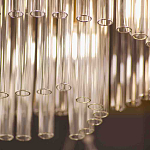 Люстра подвесная овальная со стеклянными трубками Nembus варинант исполнения - 3 | Loft Concept в Казани