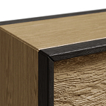 Тумба 2 ящика с подсветкой на рельефном фасаде Warm Industrial варинант исполнения - 5 | Loft Concept в Казани