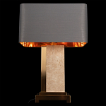 Настольная лампа с основанием из натурального камня c серым прямоугольным абажуром Lapis Tiburtinus варинант исполнения - 4 | Loft Concept в Казани