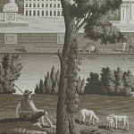 Обои ручная роспись Monuments of Paris Eau Forte on scenic paper варинант исполнения - 1 | Loft Concept в Казани