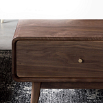 Кофейный стол из дерева с ящиком и нишей для хранения Coffee Walnut Table варинант исполнения - 5 | Loft Concept в Казани