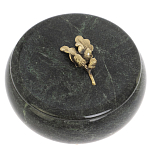 Шкатулка круглая из натурального камня змеевик Stone Casket варинант исполнения - 3 | Loft Concept в Казани