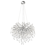 Люстра подвесная с прозрачными стеклянными подвесками в форме капель Диаметр 60 см Droplet Chandelier варинант исполнения - 12 | Loft Concept в Казани