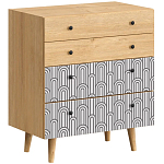 Комод с принтом на ящиках Elise Chest of Drawers варинант исполнения - 11 | Loft Concept в Казани