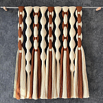 Дизайнерский Декор на стену с кисточками из хлопковых нитей wall panel Thread brushes варинант исполнения - 1 | Loft Concept в Казани