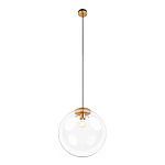 Подвесной светильник со стеклянным прозрачным плафоном в форме шара и золотыми металлическим акцентами 30 ClassiCon варинант исполнения - 2 | Loft Concept в Казани