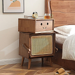 Тумбочка прикроватная деревянная Робот Robot Desk варинант исполнения - 1 | Loft Concept в Казани