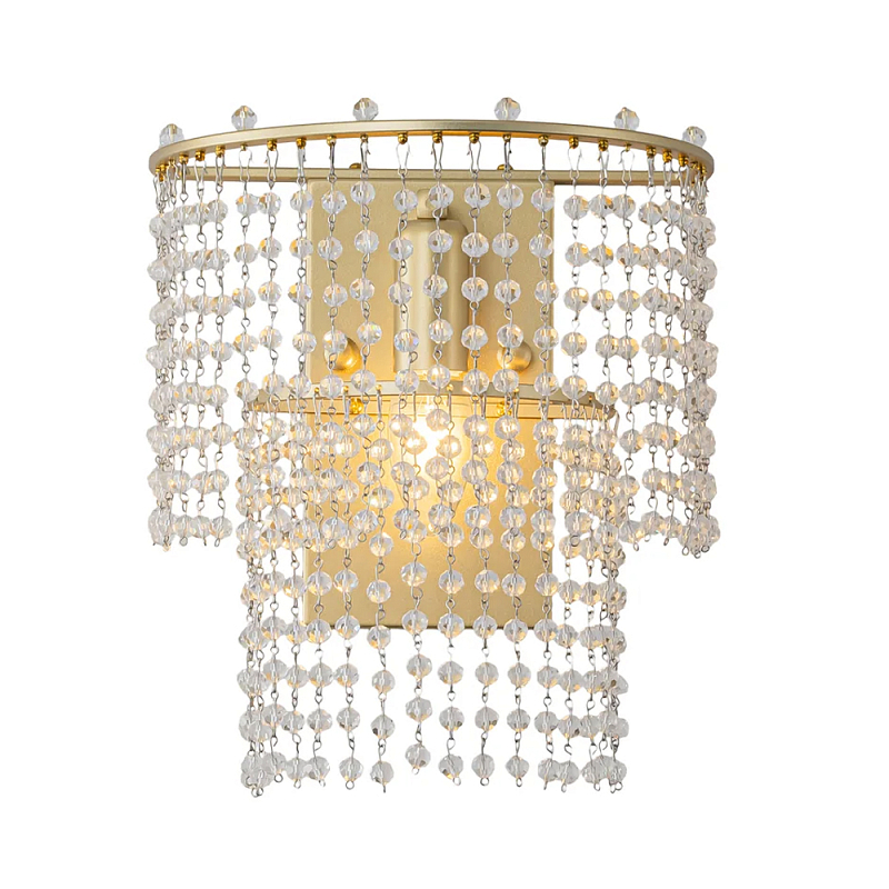 Бра с каскадами кристаллов Crystal Rains Прозрачный Золотой в Казани | Loft Concept 