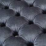 Пуф велюровый серый с каретной стяжкой Perennially варинант исполнения - 2 | Loft Concept в Казани