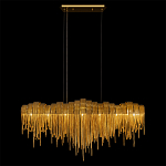 Люстра подвесная с металлическими дугами и длинными цепочками 115 см Atlantis Chain варинант исполнения - 5 | Loft Concept в Казани