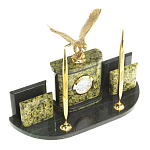 Настольный письменный набор из змеевика и бронзы с декором в виде орла Successful Leader варинант исполнения - 2 | Loft Concept в Казани