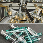 Дизайнерская люстра AQUA Blue Lagoon бирюзовое стекло несколько ярусов варинант исполнения - 3 | Loft Concept в Казани