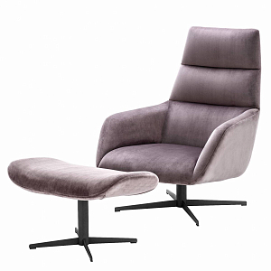 Кресло Eichholtz Swivel Chair & Ottoman Nautilus