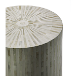 Круглый приставной столик с инкрустацией RADIAL BONE INLAY SIDE TABLE варинант исполнения - 1 | Loft Concept в Казани