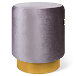 Пуф фиолетовый велюр на золотом металлическом основании Golden Belt варинант исполнения - 1 | Loft Concept в Казани