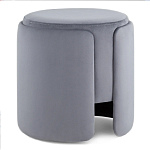 Пуф Alice Poof Grey Серый велюр варинант исполнения - 1 | Loft Concept в Казани
