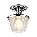 Потолочный светильник для ванных комнат с плафоном из прессованного фактурного стекла Quoizel варинант исполнения - 1 | Loft Concept в Казани