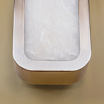 Бра в металлическом корпусе с рассеивателем из бежевого алебастра Cryptocrystalline Stone варинант исполнения - 4 | Loft Concept в Казани