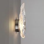 Бра с рельефным волнообразным стеклянным плафоном и вставкой из мрамора Liquid Stone варинант исполнения - 7 | Loft Concept в Казани