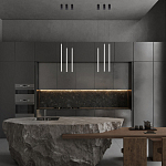 Подвсеной светильник светодиодный металлический цилиндрической формы черно-белый Trumpet tube варинант исполнения - 5 | Loft Concept в Казани