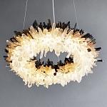 Люстра кргулая светодиодная из дымчатых и прозрачных необработанных кристаллов Raw Crystal варинант исполнения - 2 | Loft Concept в Казани