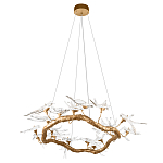 Люстра подвесная с прозрачными стеклянными птичками на ветвях Диаметр 100 см Serip Voa варинант исполнения - 4 | Loft Concept в Казани