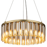 Люстра со стеклянными цилиндрическими плафонами Luminous Cylinders Amber Round варинант исполнения - 1 | Loft Concept в Казани