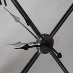 Часы настенные зеркальные с чёрным металлическим циферблатом Mirror Tower Clock варинант исполнения - 3 | Loft Concept в Казани