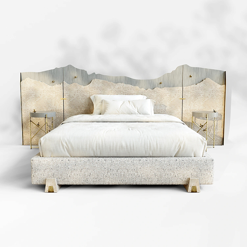 Кровать Okinawa Бежевый Лазурь в Казани | Loft Concept 