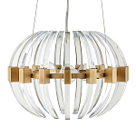 Люстра круглая с прозрачными элементами в форме полумесяца Crystal Crescent варинант исполнения - 4 | Loft Concept в Казани