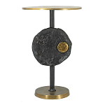 Столик приставной с абстрактным основанием и акцентом в виде золотистого диска Heavenly Space варинант исполнения - 1 | Loft Concept в Казани
