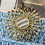 Зеркало-солнце в раме из металла с золотыми с лучами Rays of Peace варинант исполнения - 3 | Loft Concept в Казани