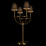 Настольная лампа на металлическом основании бронзового цвета с 4-мя черными конусовидными абажурами Dignity варинант исполнения - 4 | Loft Concept в Казани