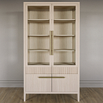 Витрина Primo со стеклянными фасадами и буфетом шпон Светлый дуб варинант исполнения - 2 | Loft Concept в Казани