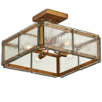 Потолочный светильник квадратный из толстого литого стекла Cast Glass варинант исполнения - 4 | Loft Concept в Казани