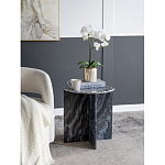 Столик кофейный с столешницей из черного мрамора Compact Black Marble Table варинант исполнения - 7 | Loft Concept в Казани