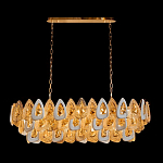 Люстра овальная с многослойными белыми и прозрачными подвесками Character Chandelier варинант исполнения - 1 | Loft Concept в Казани