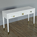 Дизайнерский Письменный стол Elsa Dreams White с тремя ящиками варинант исполнения - 3 | Loft Concept в Казани
