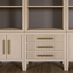 Модульный стеллаж Primo из трех составных элементов Светлый дуб варинант исполнения - 6 | Loft Concept в Казани