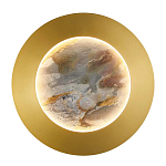 Бра в форме диска цвета латунь Brass Borders варинант исполнения - 1 | Loft Concept в Казани